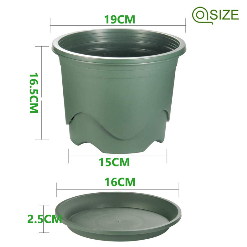 Nursery Pot, 16.5cm H x 19cm W x 19cm D