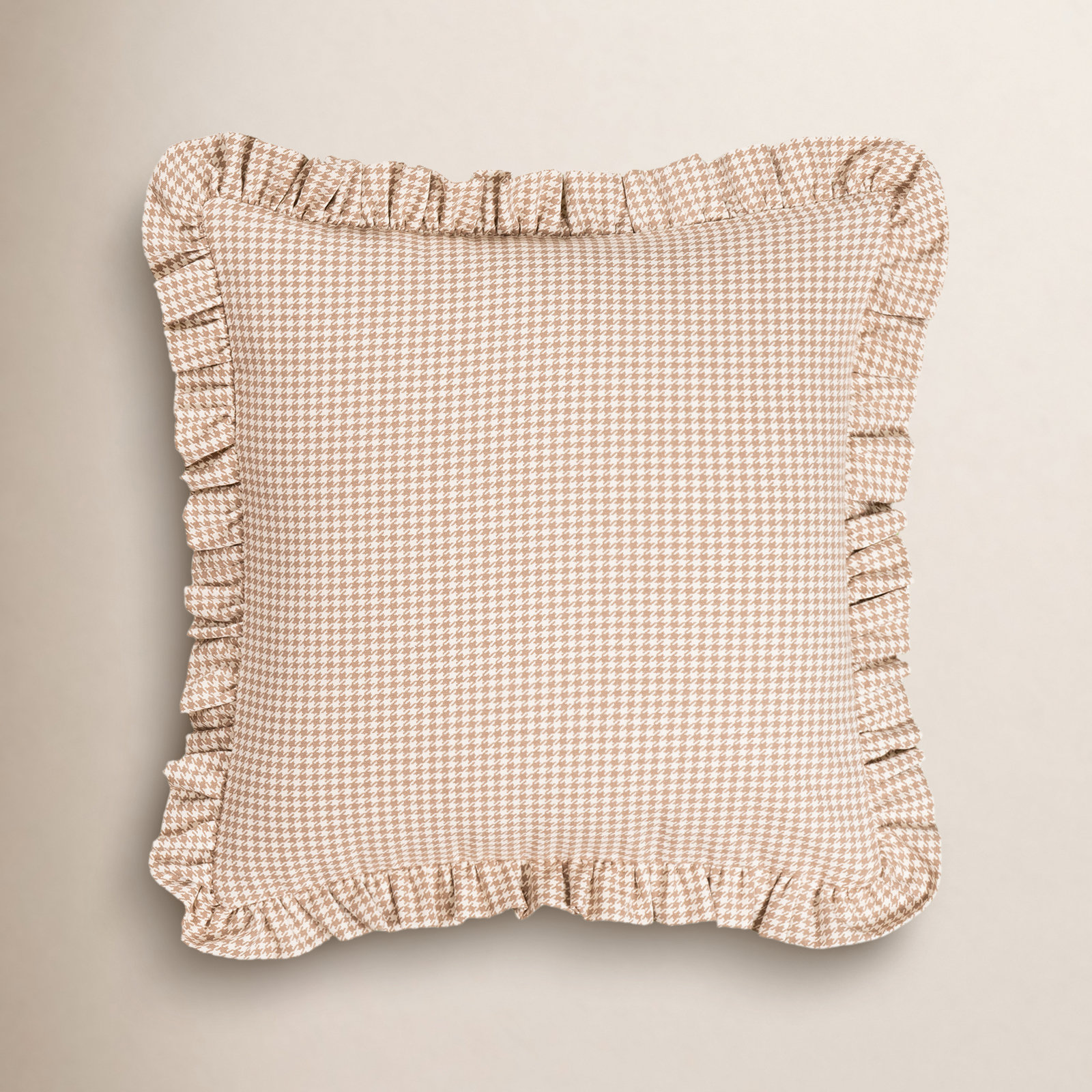 Birch Lane Sashay Ruffled Accent Pillow, Feather, Brown