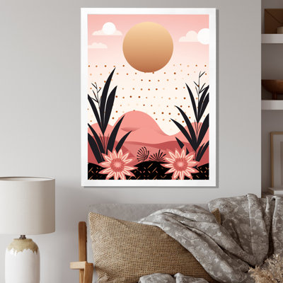 «Serene Abstract Landscape in Retro Pastel I», reproduction sur toile