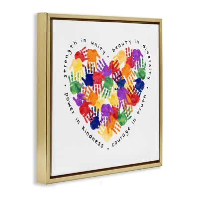 Strength In Unity Handprint Heart