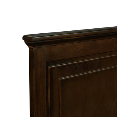 Queen Pinewood Bed, Tall Headboard & Footboard with USB Charging Station