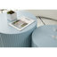 Table Handcraft de 2 pièces, table basse ronde bleue, style moderne-1054183732