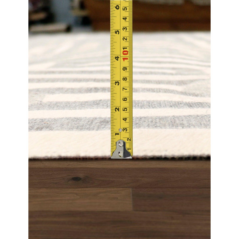 Tapis géométrique en laine / coton / viscose géométrique fait à la main 5 pi x 8 pi