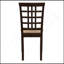 Ensemble de 2 chaises d'appoint à dossier cappuccino et beige en treillis