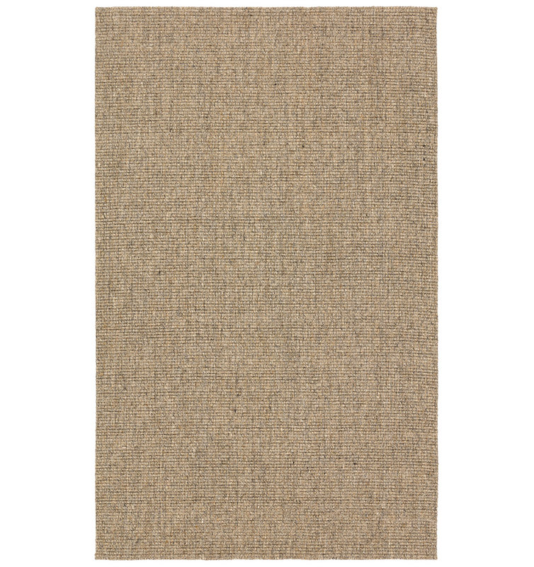 Handwoven Sisal Solid Tan Area Rug, Rectangle 7'9" x 9'9"