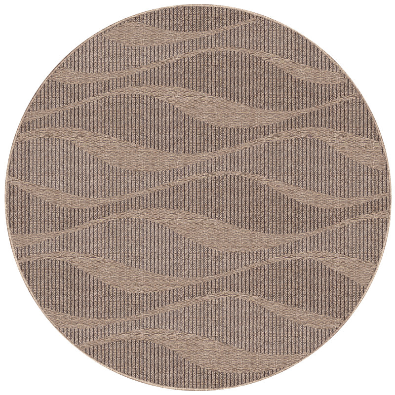 Courtdale Chevron Indoor / Outdoor Rug, Round 7'10"