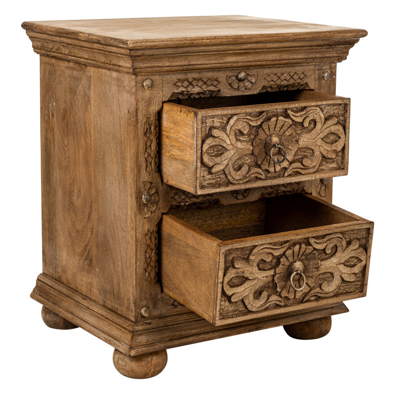 Arvenita 50cm W Solid Wood Bedside Table