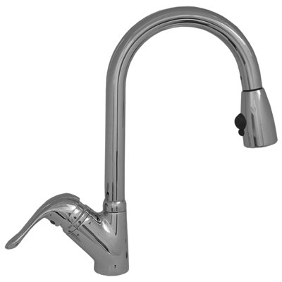 Whitehaus Collection Rainforest Pull Down Kitchen Faucet