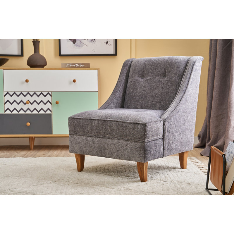 Fauteuil à oreilles, Mélange de polyester gris Nampreet