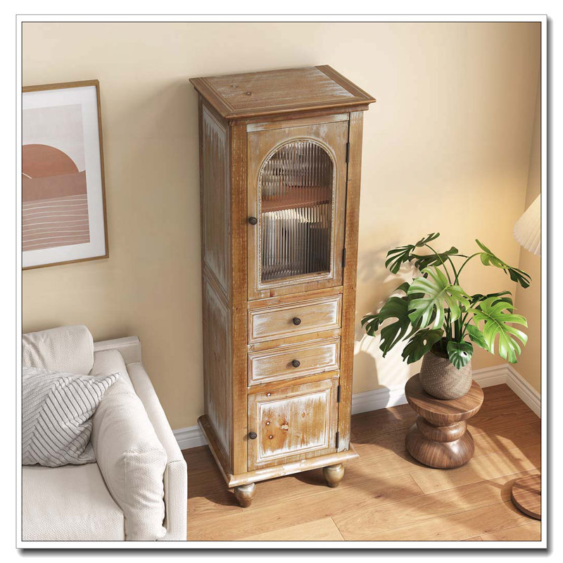 Armoire de rangement Farmhouse, Blanc ancien