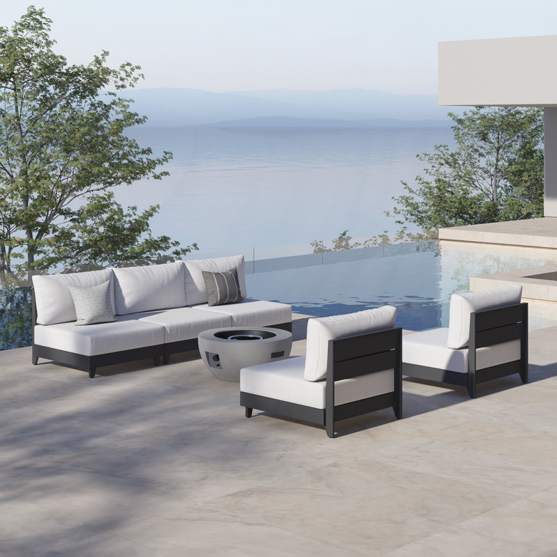 Ensemble de sièges d'extérieur à chaises multiples 6 pièces Dez