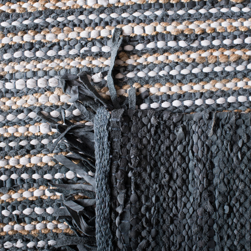 Tapis en coton tissé à la main Exley Vintage, Rectangle 6 pi x 9 pi