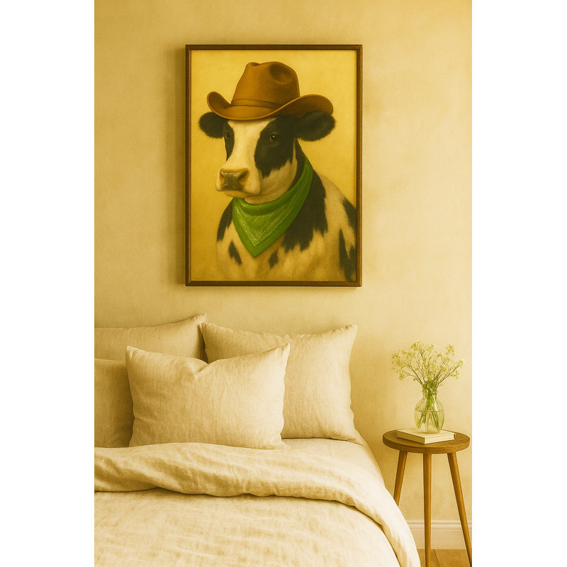 «Farm Cow Cowboy Portrait» par Sinead
