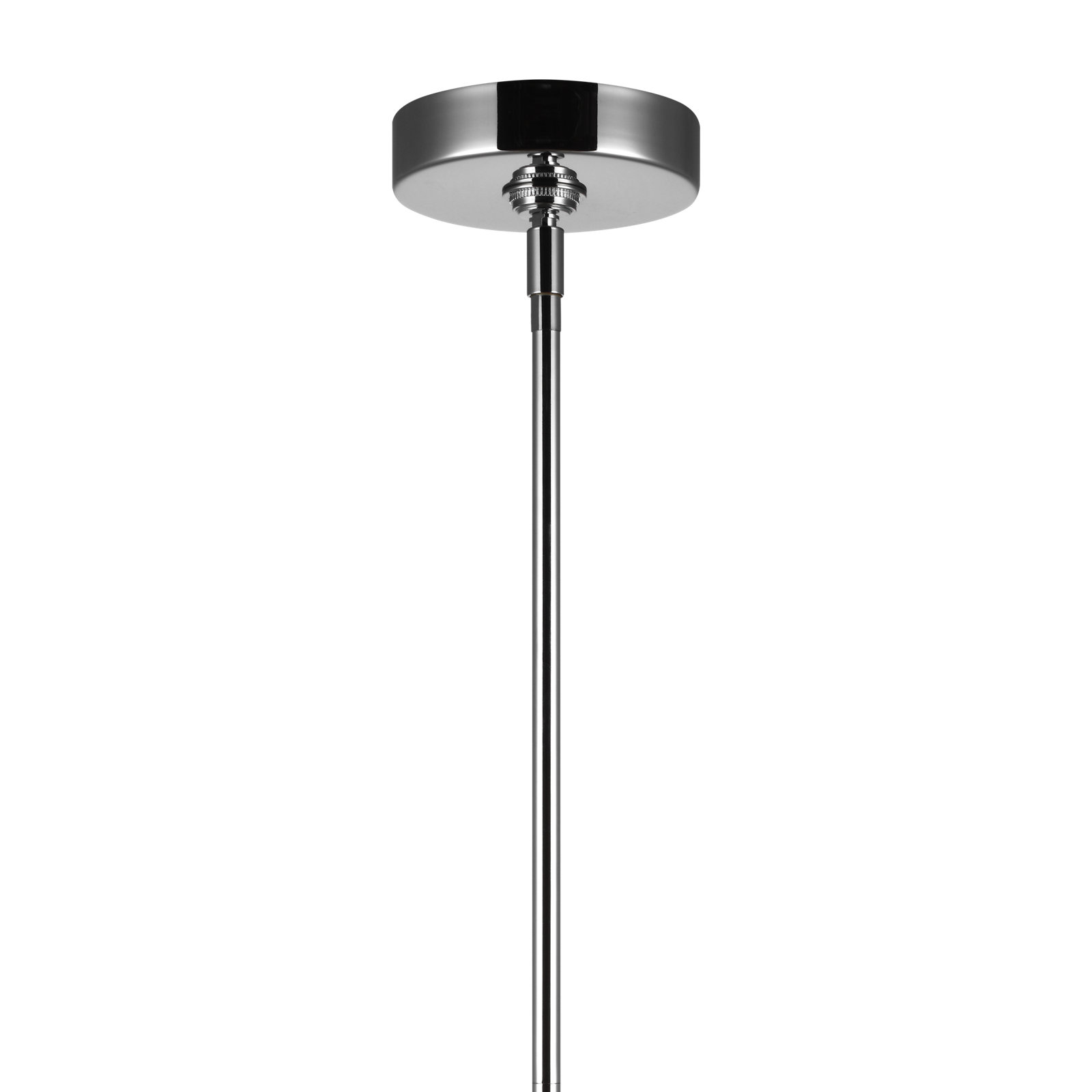 Single Light Glass Steel Dimmable Pendant, Chrome