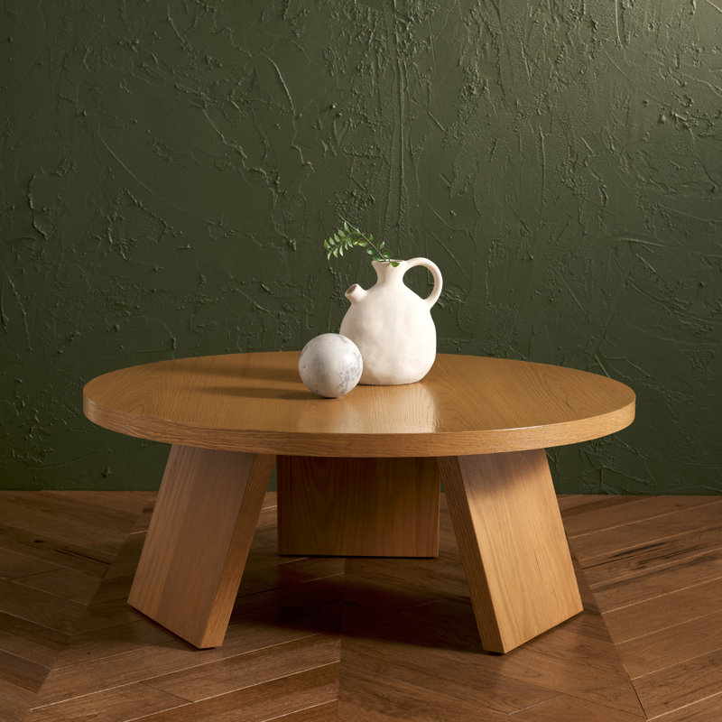 Table basse ronde Mattelynn, Naturel