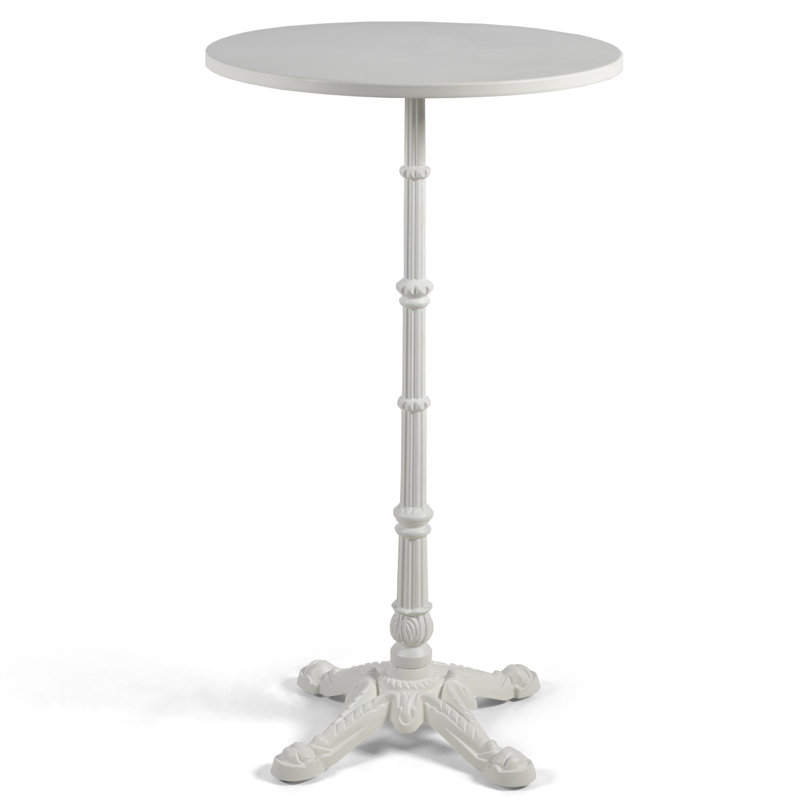 Round Metal Dining Table, White