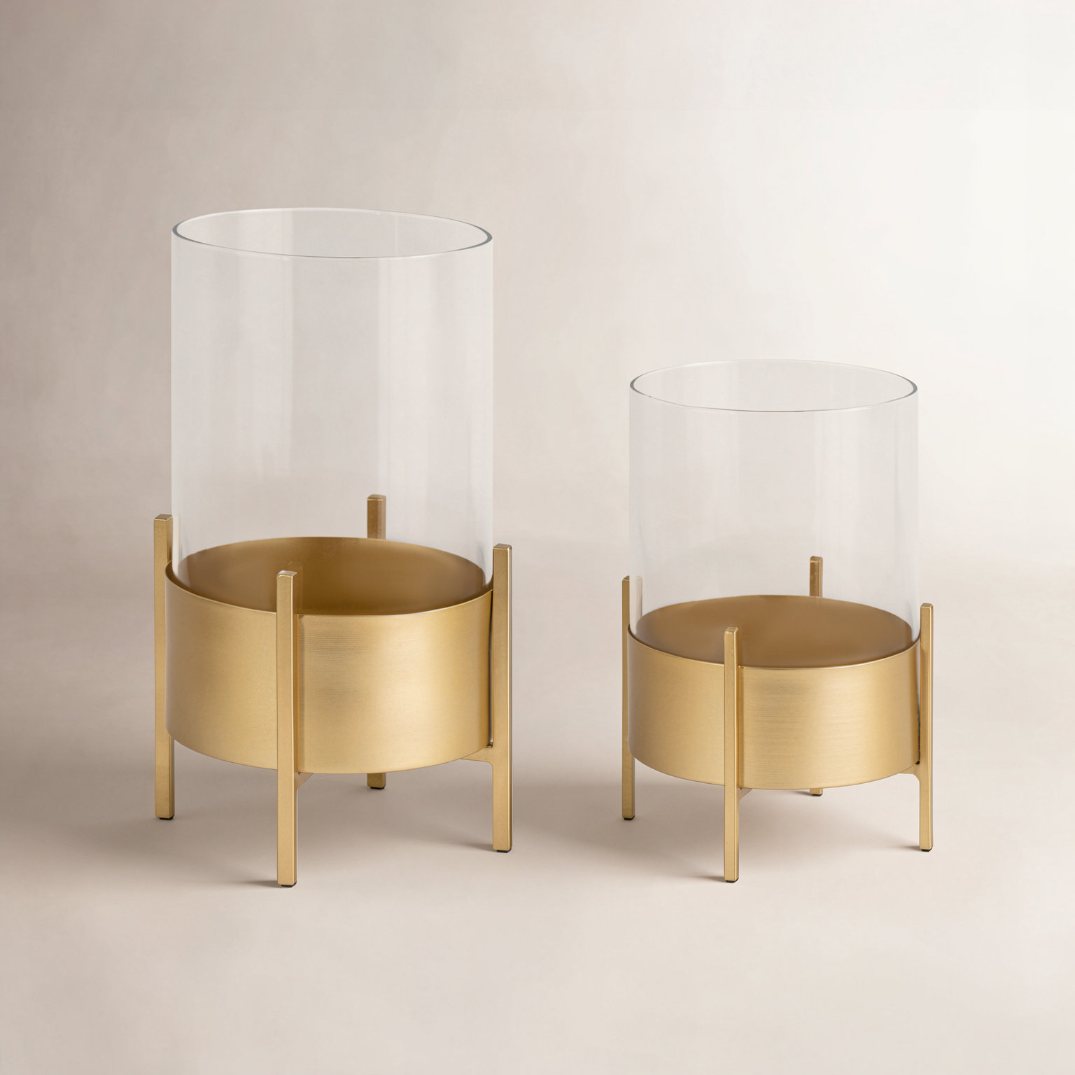 Osiris 2-Piece Metal Hurricane Set, Gold