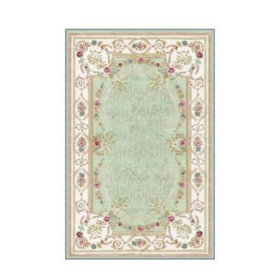 Stylish Woven Carpet, 5.2 x 7.5 Feet | 100% Polyester, 0.3 in Pile Height, Antibacterial, Non-Slip PVC Dot Underside | Machine Washable, 3D Digital Print | Perfect for Living Room, Bedroom & Home Décor