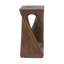 Table d'appoint d'extérieur, table de bout en forme de torsion, table d'appoint décorative, table de tabouret de jardin pour le balcon de la plage, côté piscine, béton léger, texture semblable au bois