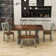 Calvinna 6-Piece Dining Table Set, Kitchen Table with Bench and 4 Dining Chairs