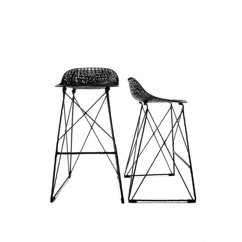 Carbon Outdoor Stool, Low