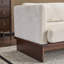Canapé rembourré 77 po à accoudoirs carrés moderne 77 po avec base en bois massif (beige)-102896837