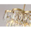 Lustre en cristal 4 lumières prisme à 4 niveaux Justina Gold