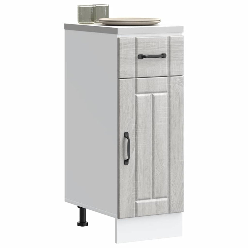Kitchen Base Cabinet Lucca Engineered Wood, Grey Sonoma