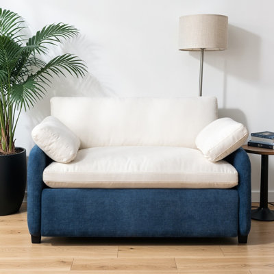 Fauteuil d'appoint surdimensionné, fauteuil rembourré à assise profonde moderne avec coussins amovibles