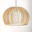 Paz Single Light Wood Dimmable Pendant-1493709133