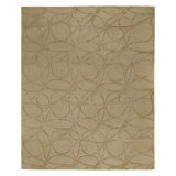 Clover Geometric Hand-Knotted Wool/Silk Beige/Neutral Area Rug