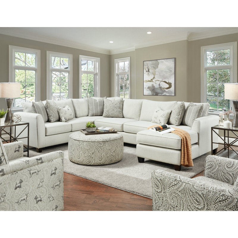 Hifsah 141" Wide Revolution Performance Fabrics® Right Hand Facing Modular Sectional