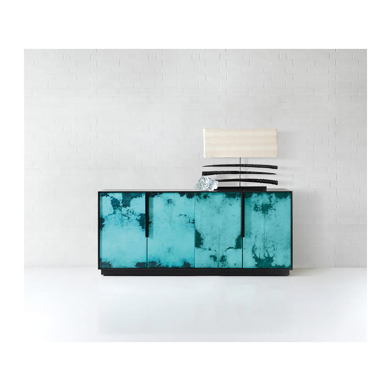 Polished African Horn Console Lamp