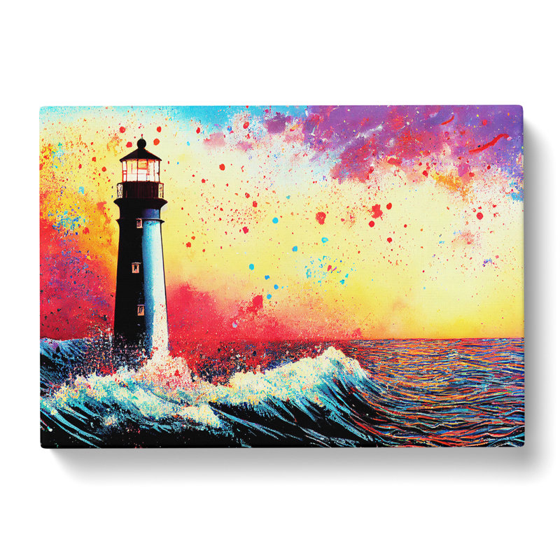 Lighthouse Splash Vol.5 Abstract - Wrapped Canvas Print, 50cm H x 76cm W x 3cm D