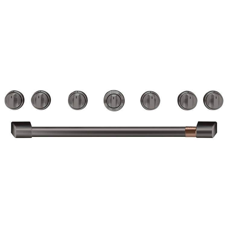 Café™ 36" Brushed Stainless Handle & Knob Set for Pro Range and Rangetop