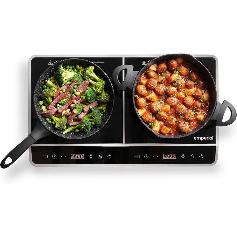 Emperial Double Induction Hob - 2800W Portable Dual, Twin Induction Plate Electric Table Top Cooker for Home, Camping & Caravans
