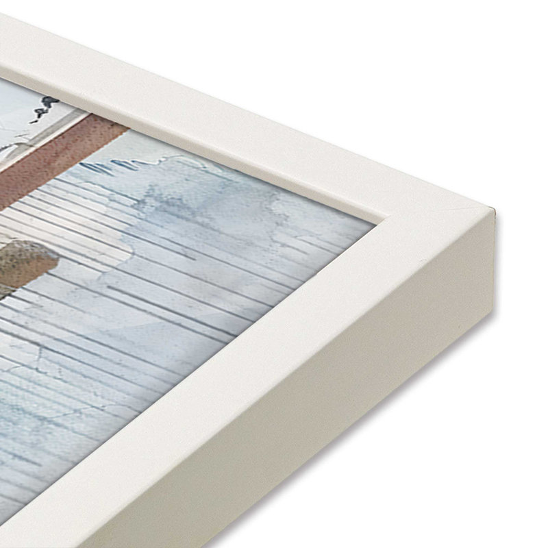 «Docked and Dreaming I», reproduction encadrée, Blanc opaque, H 37 po x l 25 po