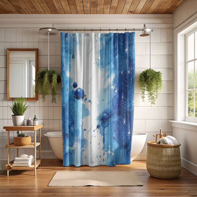 Blue Ripples - Premium Shower Curtain