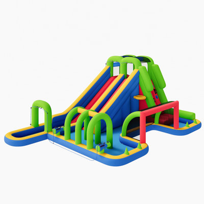 Château gonflable avec gonfleur gonflable, château gonflable avec glissade, château gonflable intérieur et extérieur avec tissu Oxford pour enfants