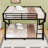 Metal Bunk Bed with Ladder and Guardrails-1614602874