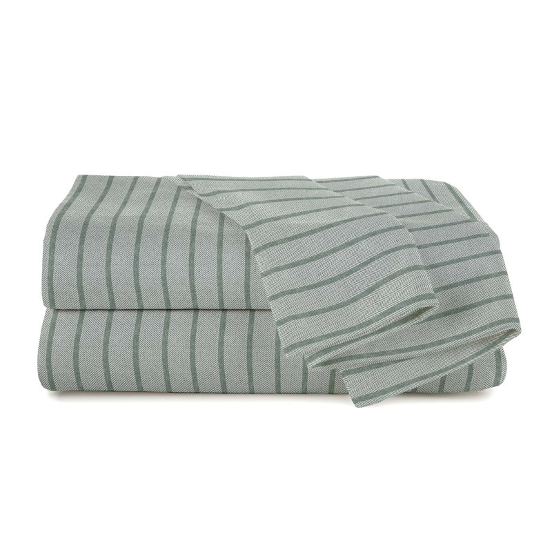 Martex Easy Living Cationic Stripe Sheet Set, Sage , Queen