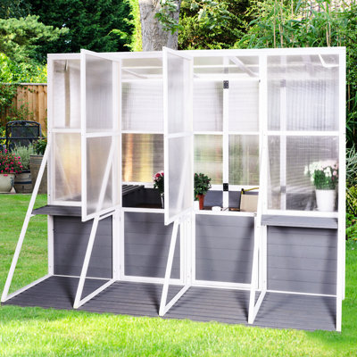 Outdoor Plant Greenhouse - Optimal Care Wooden With Ventilation Promote Health