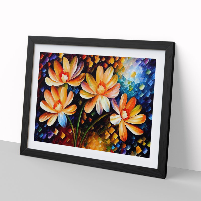 Mixed Flowers - Framed Print, 34cm H x 46cm W, Black Framed