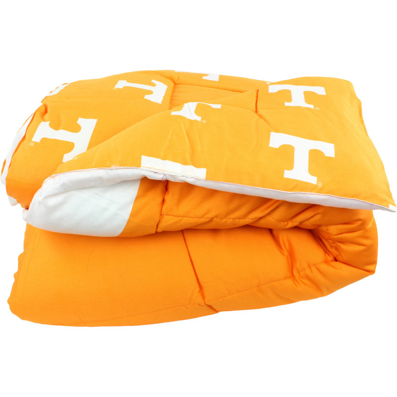 NCAA Sateen Comforter, Queen Comforter + 2 Standard Shams, Tennessee