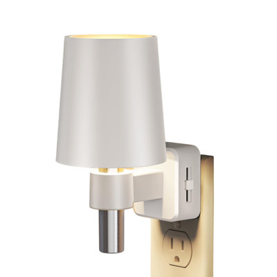 Night Light, Dimmable Night Lights Plug Into Wall, Dusk To Dawn Sensor, Soft White 3000K, 0-100LM, Plug In Nightlight, Vintage Night Light(White)