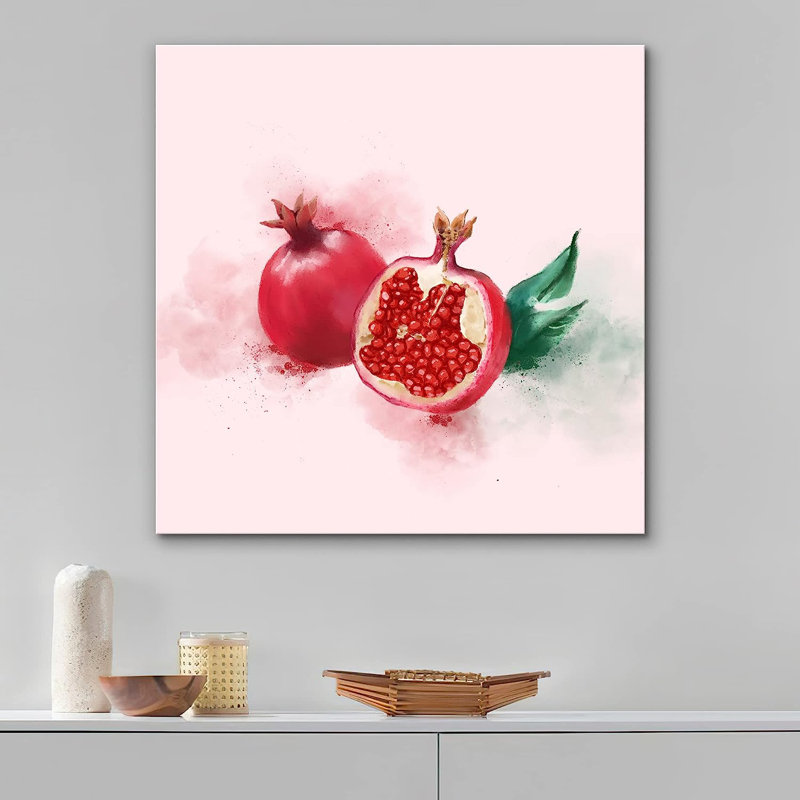 «Kitchen Food Beautiful Fruits Pomegranate», reproduction sur toile tendue, H 16 po x l 16 po x P 1,5 po