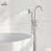 2 Handle Floor Clawfoot Tub Faucet with Diverter