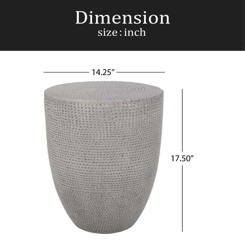 Table d'appoint d'extérieur en béton léger