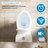 Bathroom Toilet With 1.1/1.6 Dual Flush System, 17 - Inch Height, Rimless Siphon Technology, 360 All Around Wash, Soft Closing Seat, 12 Inch Rough In And Gloss White Finish One Height Comfort Close-128882742