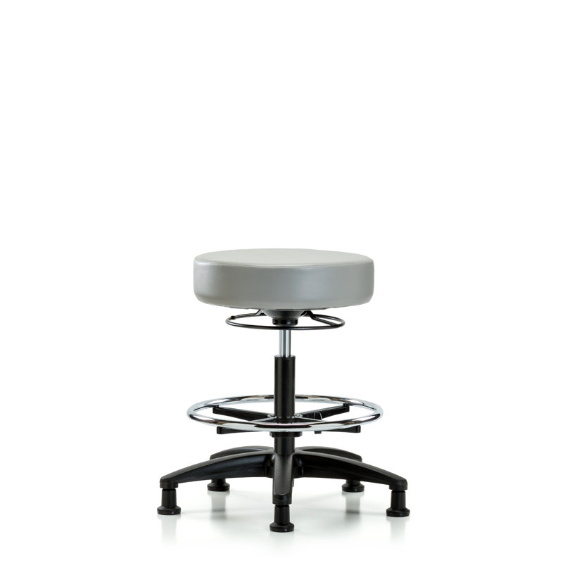 Tabouret de laboratoire Calliope, Colombe, Patins